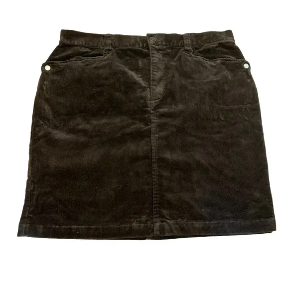 American Living Corduroy Skirt Brown Mini Size 12 Womenswear - Picture 1 of 6